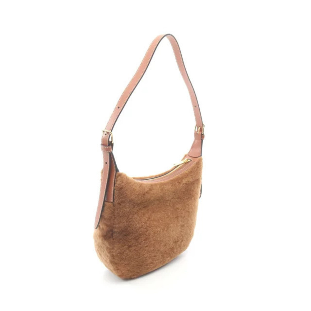 Celine HELOISE Leather Brown Bag Shoulder Fur